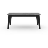 TemaHome Črna raztegljiva jedilna miza z mizno ploščo v betonskem dekorju 100x180 cm Shadow – | Shoptok.si