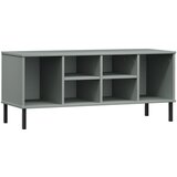 Stalak za cipele metalne noge sivi 106 x 35 x 45 cm drveni OSLO | shoptok.hr