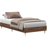 vidaXL Posteljni okvir brez ležišča Rjavi hrast 100x200 cm | Shoptok.si