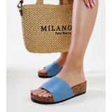 Gemre Blue cork wedge flip-flops Naifene | shoptok.hr