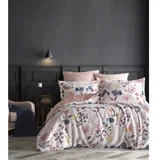 Powder WhiteSalmonYellowPink Ranforce Super King Quilt Cover Set (FR)