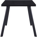  Blagovaonski stol crni 180 x 90 x 75 cm od kaljenog stakla | shoptok.hr