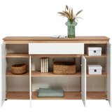 CARRYHOME komoda, bela, hrast artisan | Shoptok.si