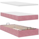  Otomanski okvir kreveta s madraca ružičasti 90x200cm baršunasti | shoptok.hr