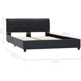  Okvir za krevet od umjetne kože crni 120 x 200 cm | Eponuda.com