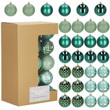  Set Božićnih kuglica 8 cm - 30 komada, zelena i zlatna | shoptok.hr