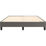 vidaXL Box spring posteljni okvir siv 140x190 cm umetno usnje | Shoptok.si