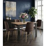 Lava stolica - tamnosmeđi baršun / zlatne noge x 1 | shoptok.hr
