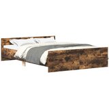  Okvir kreveta s uzglavljem i podnožjem boja hrasta 120x190 cm | shoptok.hr