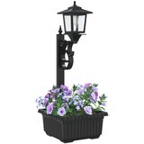  Ulična svjetiljka s saksijom Crna 29 x 28 x 74 cm ABS i PP | Eponuda.com