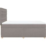 vidaXL Box spring postelja z vzmetnico taupe 160x200 cm blago | Shoptok.si
