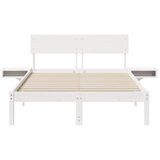  Krevetna konstrukcija Bijelo 120 x 200 cm Čvrsto borovo drvo Bijela 210 x 193.5 x 73 cm | shoptok.hr