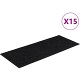  Prostirke za stepenice samoljepljive 15 kom 60x25 cm crne pravokutne | shoptok.hr