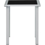  Vrtni stol crno-srebrni 41 x 41 x 45 cm od čelika i stakla | shoptok.hr