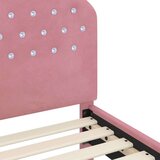  Krevet za djecu s uzglavljem Ružičasta 80 x 160 cm Baršun | shoptok.hr