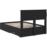  Krevetna konstrukcija Crni hrast 135 x 190 cm Konstruirano drvo | shoptok.hr