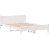 vidaXL Okvir kreveta bez madraca bijeli 120 x 190 cm masivna borovina | shoptok.hr