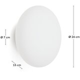 Kave Home Bela/v srebrni barvi stenska svetilka ø 26 cm Bamila – | Shoptok.si
