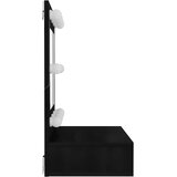 Ormarić s ogledalom i LED svjetlima crni 60 x 31,5 x 62 cm | Eponuda.com