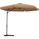  Vrtni suncobran s čeličnom šipkom 300 cm smeđe-sivi | shoptok.hr
