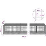  Gabion s žicom debljine 5 mm i mrežom 5x5 cm 550x100x50 cm - 100 cm 50 cm 550 cm | shoptok.hr