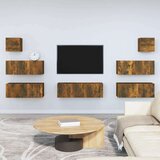  Komplet TV omaric 7-delni dimljen hrast konstruiran les, (20732518) | Shoptok.si