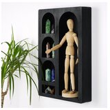Hanah home Črna večnivojska polica 26 cm Cry – Cene