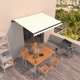 vidaXL Ročno zložljiva tenda 350x250 cm krem Cene