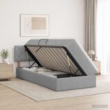  s madracem i skladištem Svjetlosiva 90 x 190 cm Baršun | shoptok.hr