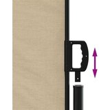  Uvlačiva bočna tenda bež 140 x 600 cm | shoptok.hr