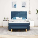  Krevet s box springom s madracem i klupicom Plava 140x200 cm Tkanina | shoptok.hr