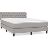 Maison Chic Box spring postelja - Vzmetna postelja z vzmetnico svetlo siva 140x200 cm blago SL6531, (21902197) | Shoptok.si