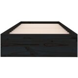  Posteljni okvir črn iz trdnega lesa 75x190 cm 2FT6, (20707559) | Shoptok.si