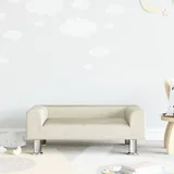 vidaXL Otroški kavč krem 70x45x26,5 cm žamet