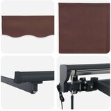  Električni zložljiv senčnik Rjava 3,5 x 2 m, (5000205744) | Shoptok.si