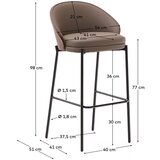 Kave Home Smeđa barska stolica (visine sjedala 77 cm) Eamy – | shoptok.hr