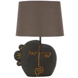 Smeđa stolna lampa s tekstilnim sjenilom (visina 39,5 cm) Tribal –