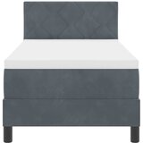  LED Box Spring Krevet Tamno siva 80 x 200 cm Baršun | Eponuda.ba