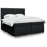 vidaXL Krevet s oprugama i madracem crni 200x200 cm od tkanine Cijene