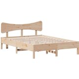 vidaXL Posteljni okvir brez vzmetnice 120x190 cm trdna borovina | Shoptok.si