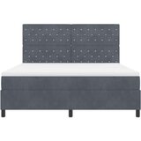 Box Spring Krevet s Madracem Tamno Siva Super King Baršun | shoptok.hr