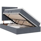  Krevet s prostorom za pohranu s LED-om Tamno siva 120 x 190 cm | shoptok.hr