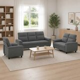  Set sofe 3 pcs Tamnosiva Tkanina - Tamnosiva 1-sjedalna + 2-sjedalna (140 cm) + 3-sjedalna | shoptok.hr