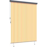 vidaXL Zunanja Rolfa Črtasto Prilagodljiva oranžna in bela 220 x 250 cm blago | Shoptok.si
