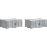  Nočna omarica s predalom 2 pcs Siva Sonoma 49 x 34,5 x 20 cm, (5000209786) | Shoptok.si