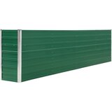 vidaXL Dvignjeno cvetlično korito 320x40x77 cm pocinkano jeklo zeleno Cene