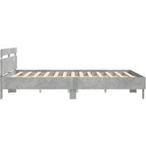  Okvir za krevet s uzglavljem i LED siva boja betona 180x200 cm | Eponuda.ba
