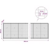  Gabion s žicom debljine 5 mm i mrežom 5x10 cm 900x30x100 cm - 30 cm 100 cm 900 cm | shoptok.hr