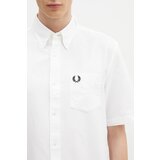 Fred Perry Pamučna košulja za muškarce, boja: bijela, regular, s button-down ovratnikom, M8730.100 | shoptok.hr