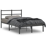 vidaXL Kovinski posteljni okvir z vzglavjem črn 120x200 cm, (21007222) | Shoptok.si